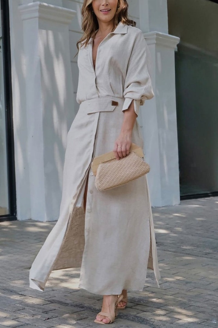 Harper | Lightweight Belted Linen Trench Coat