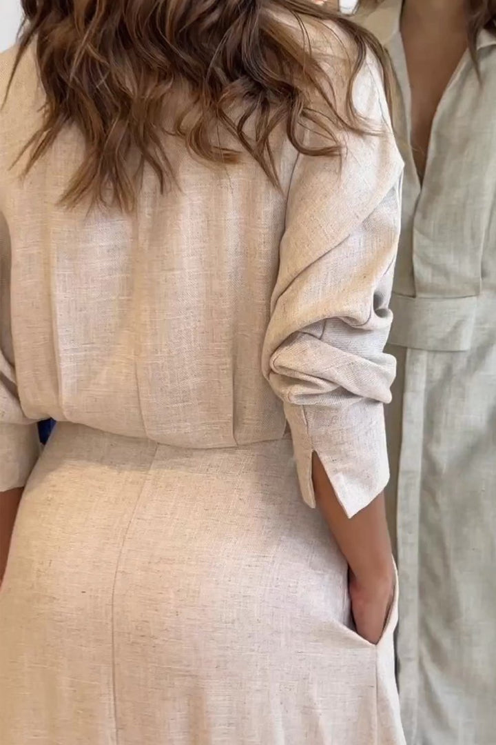 Harper | Lightweight Belted Linen Trench Coat