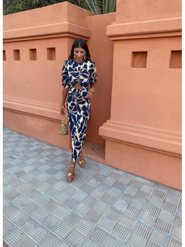 Sienna | Luxe Twist-Front Cutout Midi Dress