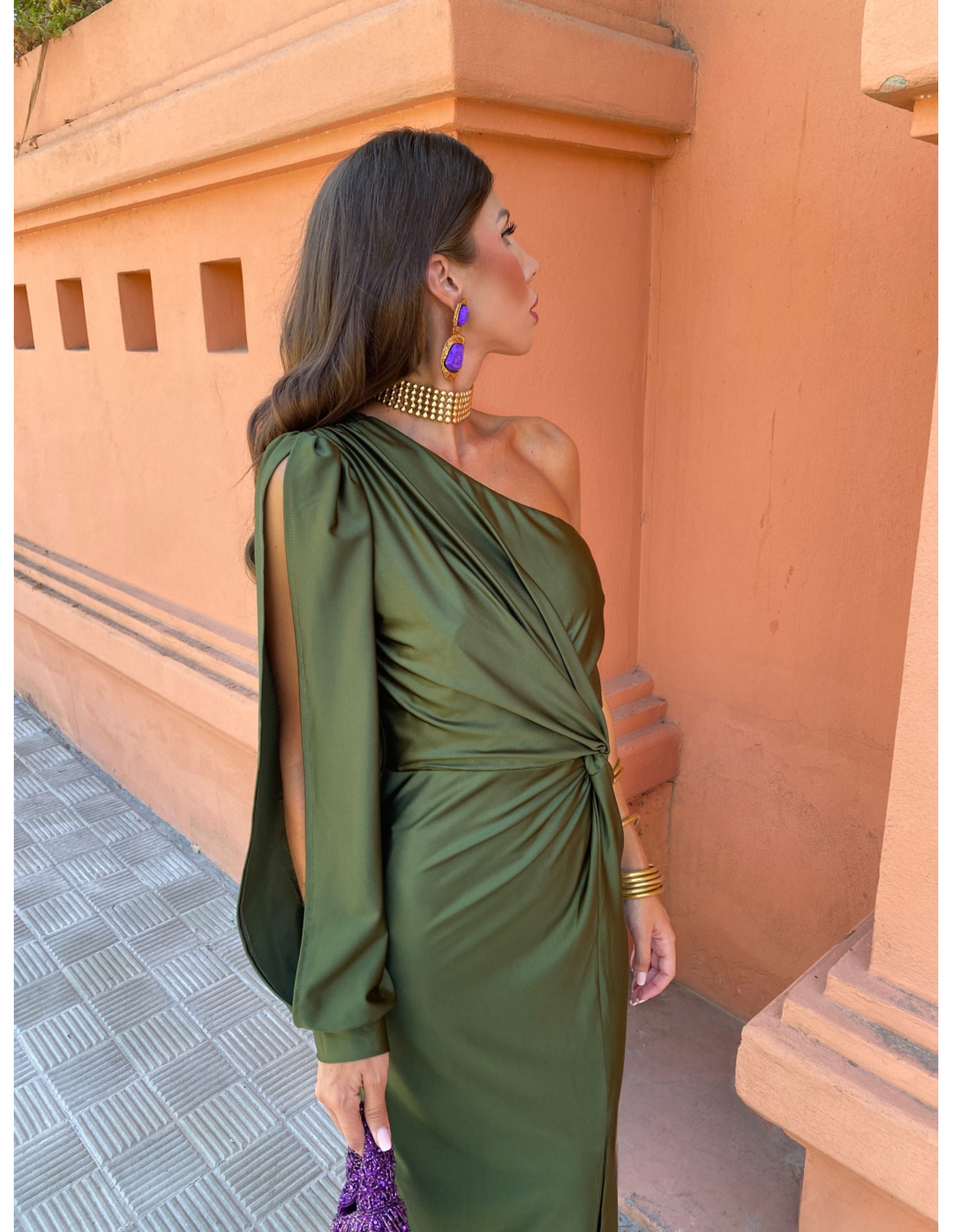 Celeste | Luxe One-Shoulder Draped Evening Dress